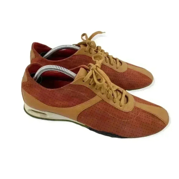 Cole Haan Women's Suede Leather Orange Lace Sneakers Sz 6 B Comfortable - Picture 1 of 10
